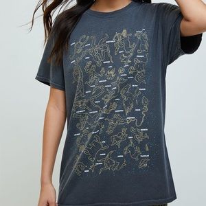 PACSUN | Zodiac Constellations Oversized Tee